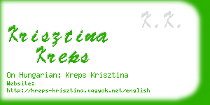 krisztina kreps business card